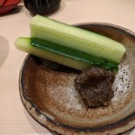 鮨みやもと - 自家製ふき味噌　胡瓜