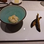 NOUVE - 焼きナスのごま和え 稚鮎の甘露煮