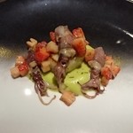 NOUVE - ホタテ貝とホタルイカ　うすい豆のムース