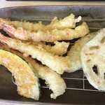 天ぷらはまや - エビ天定食フルセット