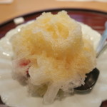 青華こばやし - 30年4月　苺かき氷　ほうじ茶シロップ