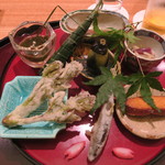 日本料理 太月 - 30年4月　前菜盛合せ