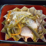 割烹料理　壽か乃 - 蓮根のしんじょう（旬の山菜あんかけ）