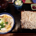 福寿庵 - ざる蕎麦とカツ丼セット。