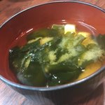 とんかつ 友野 - いつもの優しい味噌汁。これも大好き