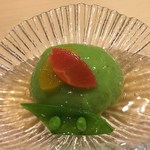 旬菜 おぐら家 - えんどう豆のくず寄せ