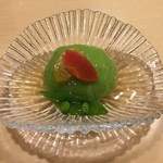旬菜 おぐら家 - えんどう豆のくず寄せ
