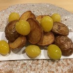 旬菜 おぐら家 - 新じゃがと銀杏唐揚げ