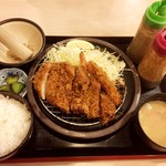 かつふじ - ・ロースカツ定食(120gロース)＋エビフライ