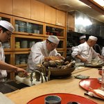 割烹 やました - 店内(板場)