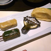 梅の花 横浜スカイビル店 - 生麩田楽と湯葉揚げ