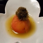 たか田八祥 - 2018.4.トマトのおでん蛤のアオサ海苔包み