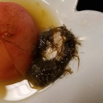 たか田八祥 - 2018.4.アオサ海苔の中に蛤