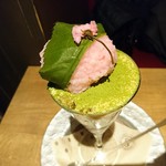 リゾッテリア･ガク ヒラギシ - 桜と抹茶のティラミスパフェ