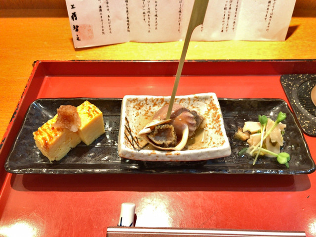 唸らされる 蝦夷あわび By Crescent あわびの源太 銀座 懐石 会席料理 食べログ