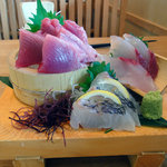 Sushi Hana - お造り三点盛り