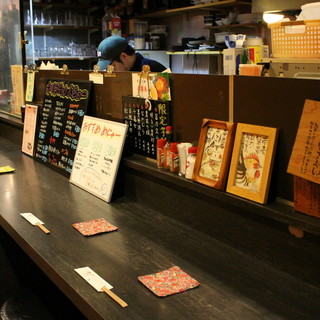 【カウンター席】会社帰りにふらっと気軽な飲みにも◎