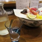 すし屋のこう多郎 - お造り盛り合わせ ＆ お酒