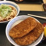 どんどん庵 - タレかつ丼に冷たいうどん並み全景