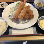 Kotohira Udon - エビとカキのミックスフライ定食