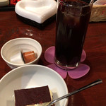 Sanji - ディナーセット(プチデザート+ドリンク)ドリンクはアイスコーヒーにしました。