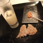 レストラン ヒロミチ - プティ・フールとバナナジュース