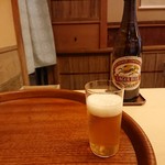 ビールは薄口グラスでの提供 201804