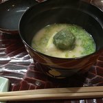 自然坊たなか - 白味噌（よもぎ餅と春キャベツ）