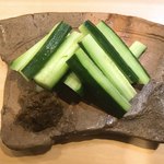 酒処 一 - ふき味噌きゅうり