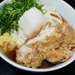 讃岐うどん 白庵 - とり天は市販の竜田揚げをチンしたもの。