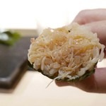 不動前 すし 岩澤 - 【毛蟹の海苔巻き】◎2018/4