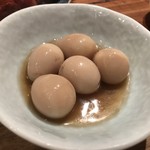 炭火焼鳥 きち蔵 - 半熟うずら醤油漬け