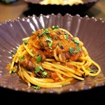 オステリア イタリアーナ コバ - Pasta 兵庫県産ホタルイカとウルイのブッタネスカ