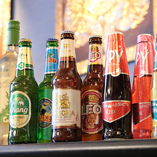 タイのビールやワイン、甘さと香りが特徴のタイティーをどうぞ♪