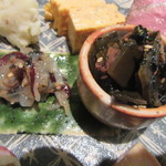 一東菴 - 「生くらげの梅しそ和え・昆布と海苔の土佐煮」