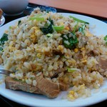 天紅 - 「豚バラ肉と青菜炒飯セット」の炒飯