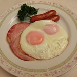 テラスレストラン・ローズ - 【朝食】ハム＆ベーコン