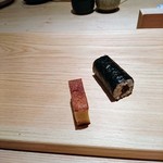 鮨 さかい - 干瓢巻き、玉子焼き