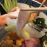 お食事の店萬福 - ヒラマサの腹部