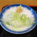 そば処 大和 - おろし生姜と刻んだネギ