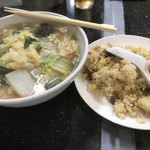 中国料理 桂花 - 五目ラーメンと焼きめしセット 600円