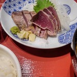 Marusa Suisan Aichi Miyoshi Ten - 鰹しおたたき定食。