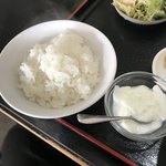 蓬莱閣 - ライス、杏仁豆腐