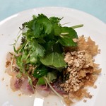 龍皇 - 桜鯛の松皮造り中華風カルパッチョ