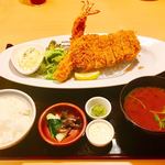 Katsuhana Tei - ディナータイム@大海老＆黄金勝ロースカツ120ｇ1,680円