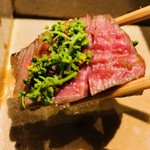 おにく 花柳 - 花山椒が風味を高める！