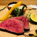 おにく 花柳 - 彩り豊かに妻野菜が色々と！