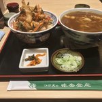 味奈登庵 - カレー南蛮そば＋かき揚げ天丼！