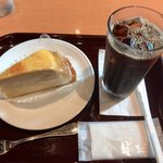 エクセルシオール カフェ - ケーキセット(ミルフィーユ、アイスコーヒー)
