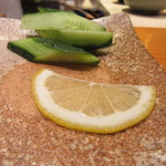 天寿し - 指拭きのレモン